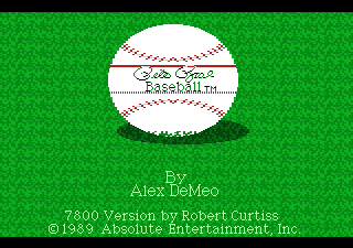 Baseball screenshot 4 for Atari 7800